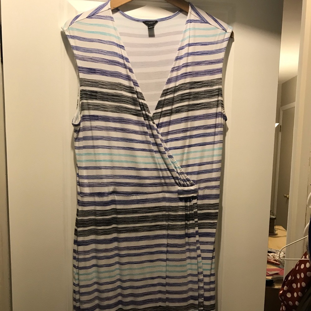 Ann Taylor faux wrap dress- worn as maternity